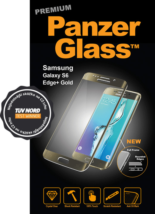 PanzerGlass Premium pro Samsung Galaxy S6 Edge+, zlaté_1766849745