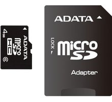 ADATA Micro SDHC 4GB Class 4 + adaptér_1847035249