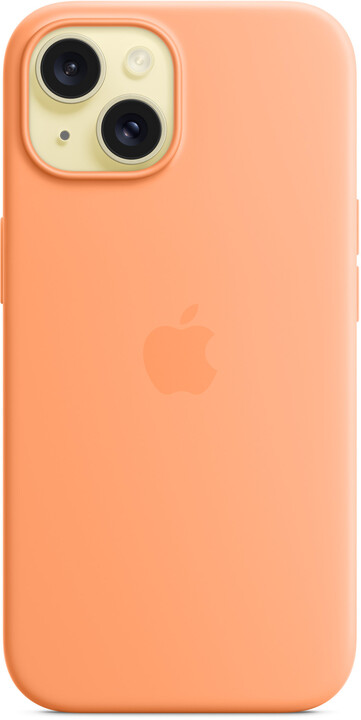 Apple Silikonový kryt s MagSafe pro iPhone 15, sorbetově oranžová_1557528178