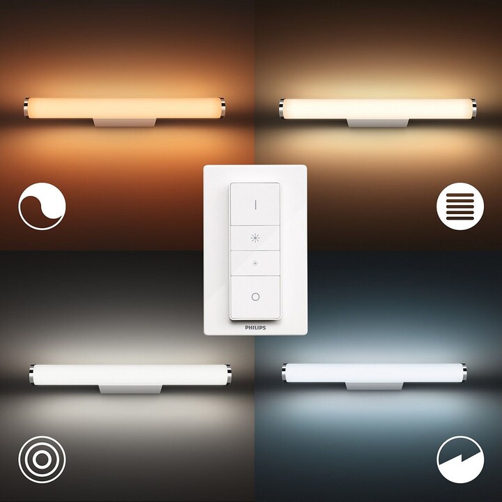 Philips Hue LED White Ambiance Nástěnné svítidlo Adore BT 34183/31/P6 bílé s ovladačem_253882130