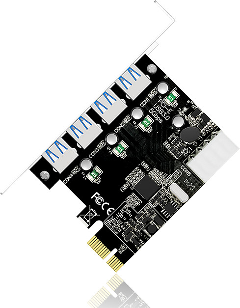ICY BOX IB-AC614a USB 3.0 PCI-E Expansion Card with 4x USB 3.0 port_712403277
