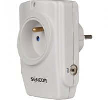 Sencor přepěťová ochrana, 1 zásuvka, bílá_889610602