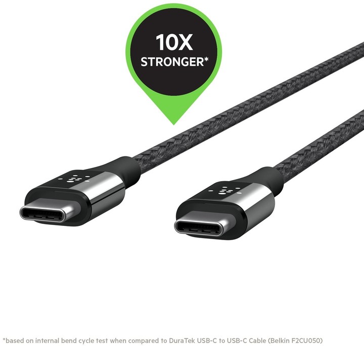 Belkin kabel Premium Kevlar USB-C to USB-C,1,2m, černý_971828319
