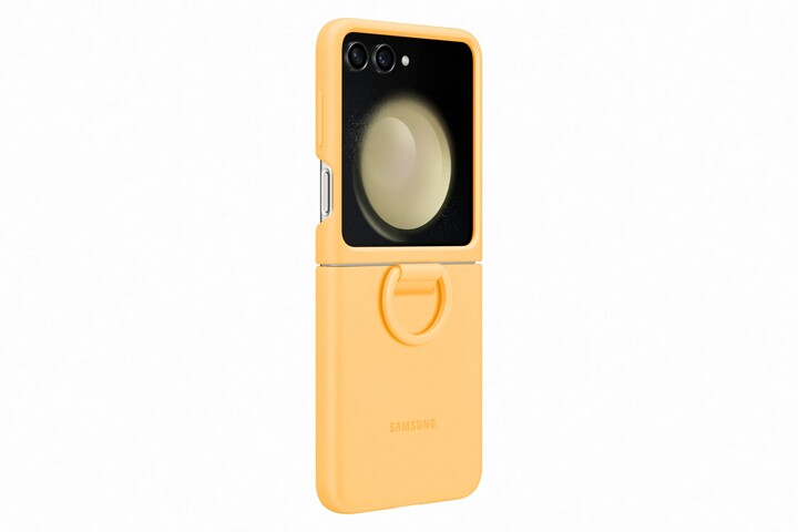 Samsung silikonový kryt s držákem na prst pro Galaxy Z Flip5, oranžová_1388689391