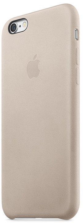 Apple iPhone 6s Leather Case, světle šedá_137603763