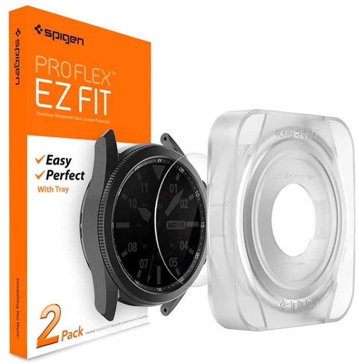 Spigen ochranné sklo Pro Flex EZ Fit pro Galaxy Watch 3, 45mm, 2ks_75754549