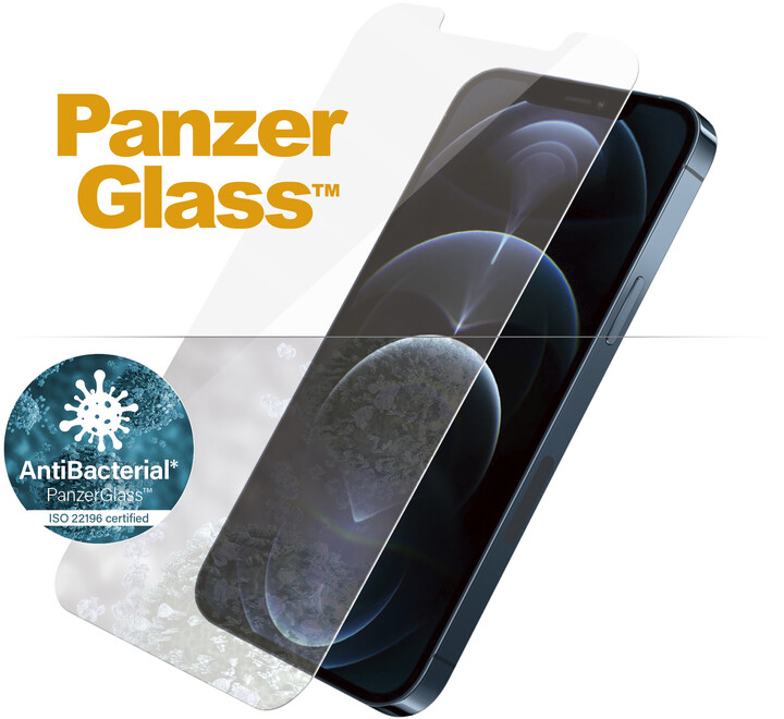 PanzerGlass ochranné sklo Standard pro Apple iPhone 12 Pro Max 6.7&quot;, antibakteriální, 0.4mm, čirá_2055860589