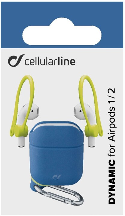 Cellularline Dynamic ochranný kryt pro Apple AirPods s nástavci za ucho, modrá_746710843