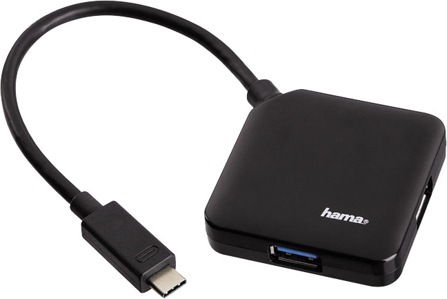 Hama USB-C 3.1 hub 1:4, černá_1098612679