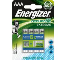 Energizer baterie AAA/HR03 EXTREME nabíjecí 800mAh , 4ks_226544587