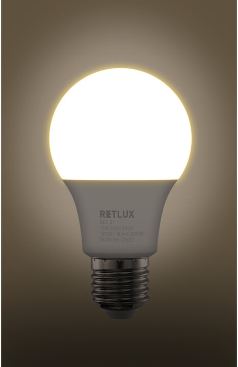 Retlux žárovka REL 31, LED A60, 2x12W, E27, teplá bílá, 2ks_1617311717
