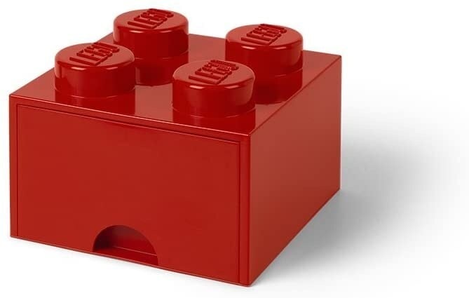 Úložný box LEGO, s šuplíkem, malý (4), červená_2106306413