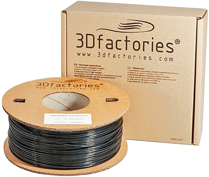 3D Factories tisková struna PLA černá 1,75 mm 1 Kg_1557127477