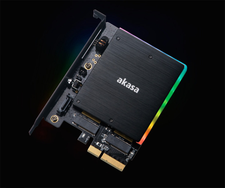 Akasa RGB adaptér M.2 SSD do PCIe x4 (AK-PCCM2P-03)_1750786569