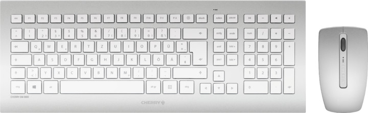 CHERRY set klávesnice a myši DW 8000, bezdrátová, CZ, stříbrná_2027589136