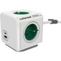 Cubenest PowerCube Extended prodlužovací přívod 1,5m, 4 zásuvky + USB A+C PD 20 W, zelená_1202479092