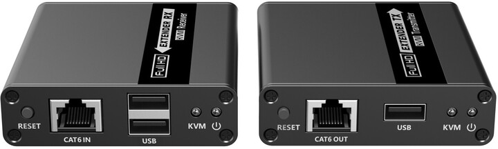 PremiumCord HDMI KVM extender na 70m s přenosem USB, FULL HD 1080p_36566973