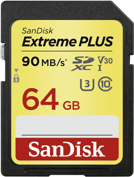 SanDisk SDXC Extreme Plus 64GB 90MB/s UHS-I U3 V30_1744838830