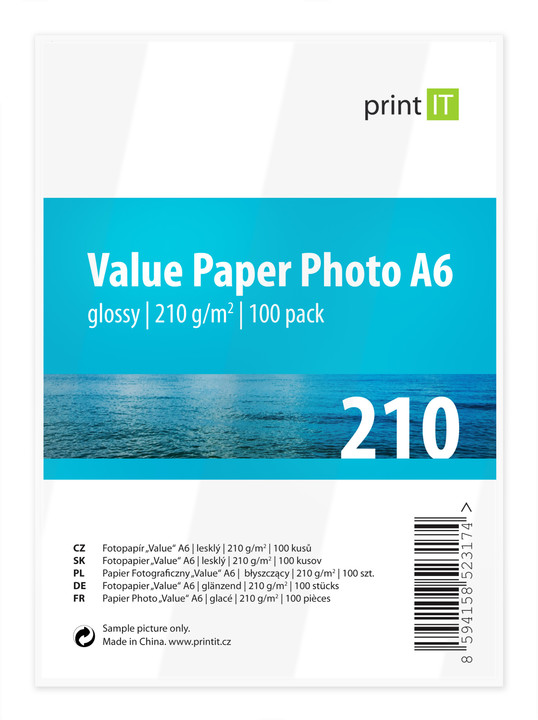 PRINT IT Value Paper Photo A6 210 g/m2 Glossy 100ks_992197107