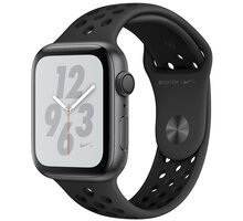 Apple Watch Nike+ Series 4, 44mm, pouzdro z vesmírně šedého hliníku/černý řemínek_627862594