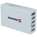 SWISSTEN travel charger Qualcomm 3.0 QUICK charge + smart IC with 5x USB 50W Power, bílá_45800638
