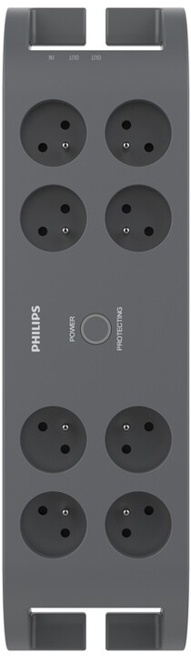 Philips přepěťová ochrana, 8 zásuvek, max. zátěž 4000W, 2m_2077438818