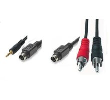 PremiumCord kabel S-Video+3,5Jack-S-Video+2xCINCH 2m kjsbd-2