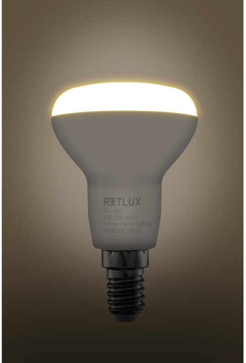 Retlux žárovka RLL 421, LED R50, E14, 6W, teplá bílá_1696499225