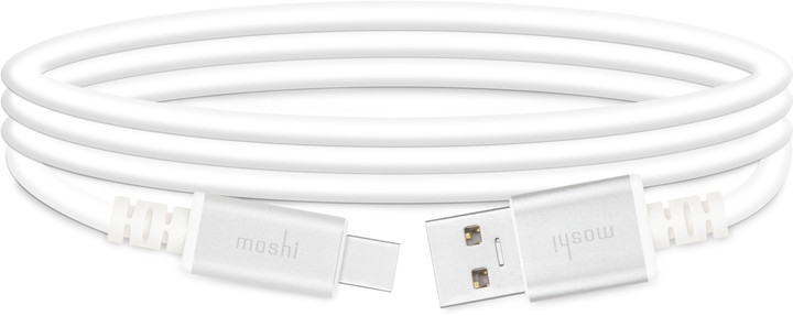 Moshi USB Cable to USB C, 1m, bílá_124133439