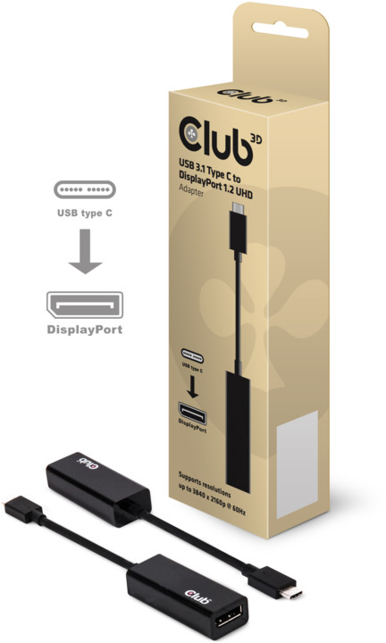Club3D USB 3.1 TYPE C na DisplayPort 1.2, aktivní převodník_585790139
