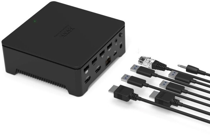 PORT CONNECT Dokovací stanice 8v1 USB-C/A, 2x 2K, dual video, HDMI, Ethernet, 3,5mm jack_311383404