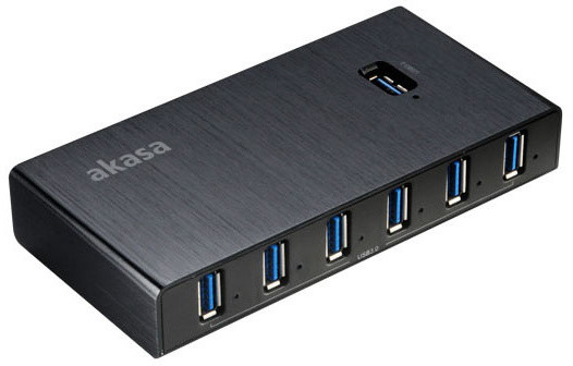 Akasa USB hub Elite 10EX, 10x USB 3.0, 2 nabíjecí porty, černý_477310082