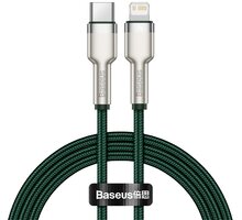 BASEUS kabel Cafule USB-C - Lightning, nabíjecí, datový, PD 20W, 1m, zelená_1004546700