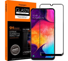 Spigen tvrzené sklo Glass FC HD pro Galaxy A50, černá_1691171891
