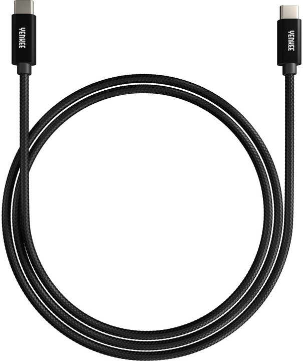YENKEE kabel YCU C102 BK USB-C, 60W, 2m, černá_1997517503