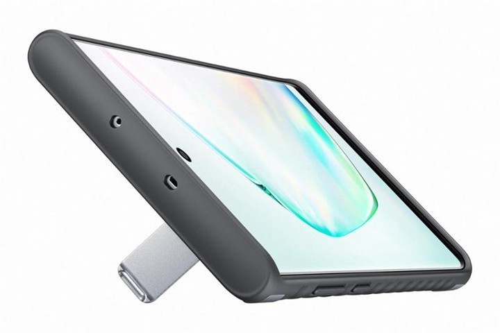 Samsung tvrzený ochranný zadní kryt se stojánkem pro Galaxy Note10+, stříbrná_1955768508