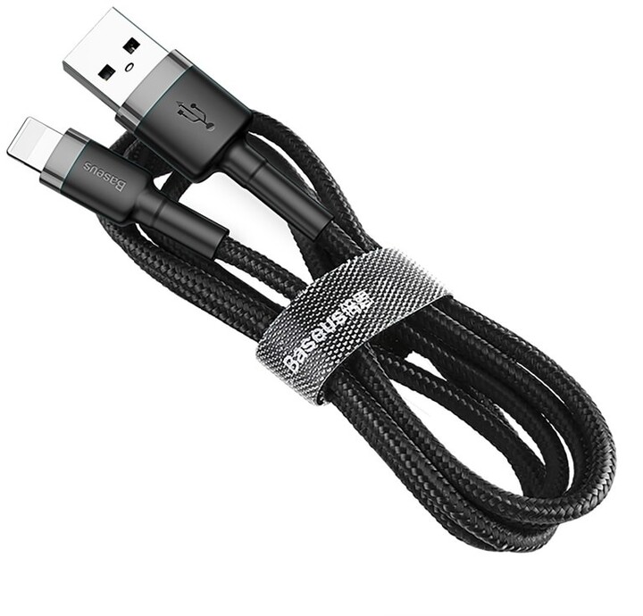 Baseus nabíjecí / datový kabel Cafule USB-A - Lightning, 2,4A, 0.5m, šedá/černá_940393536
