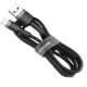 Baseus nabíjecí / datový kabel Cafule USB-A - Lightning, 2,4A, 0.5m, šedá/černá