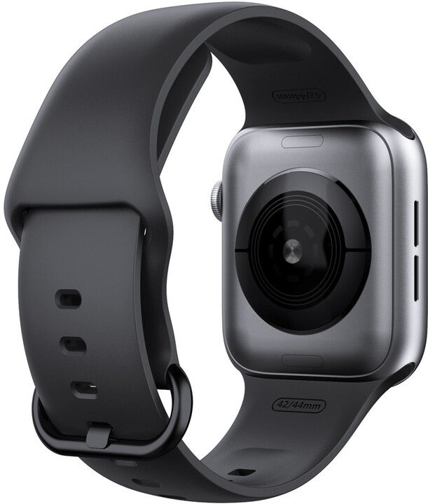MAX silikonový řemínek MAS10 pro Apple Watch, 42/44mm, černá_1842706726
