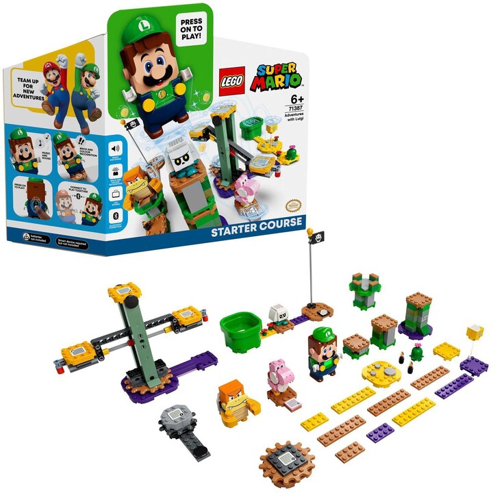 Extra výhodný balíček LEGO® Super Mario™ - Startovací set Luigi 71387 rozšiřující sety 71397,71399
