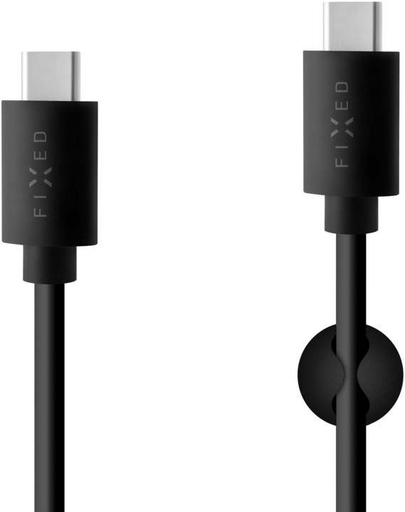 FIXED dlouhý datový a nabíjecí USB-C kabel s konektorem USB-C, USB 2.0, 2 metry, 15W, černá_2117728526