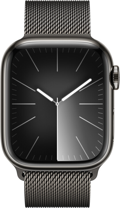 Apple Watch Series 9, Cellular, 41mm, Graphite Stainless Steel, Graphite Milanese Loop_839363407