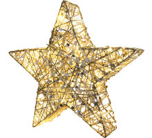 Retlux hvězda z bavlněné příze se třpitkami RXL 326, 20LED, 30cm, teplá bílá_1388822121