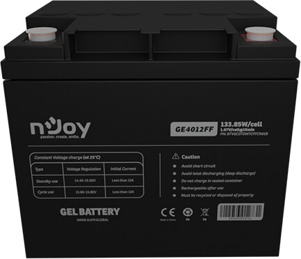 nJoy GE4012FF, 12V/40Ah, VRLA AGM, T6- Baterie pro UPS_682848337