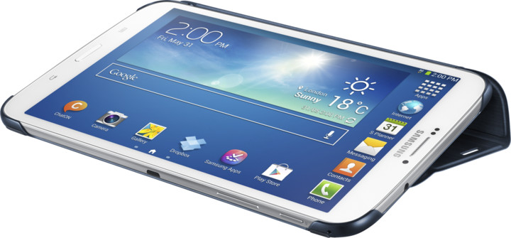 Samsung polohovací pouzdro EF-BT310BL pro Samsung Galaxy Tab 3 8&quot;, modrá_691982004