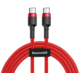 Baseus odolný kabel Series Type-C PD2.0 60W Flash Charge kabel (20V 3A) 1M, červená