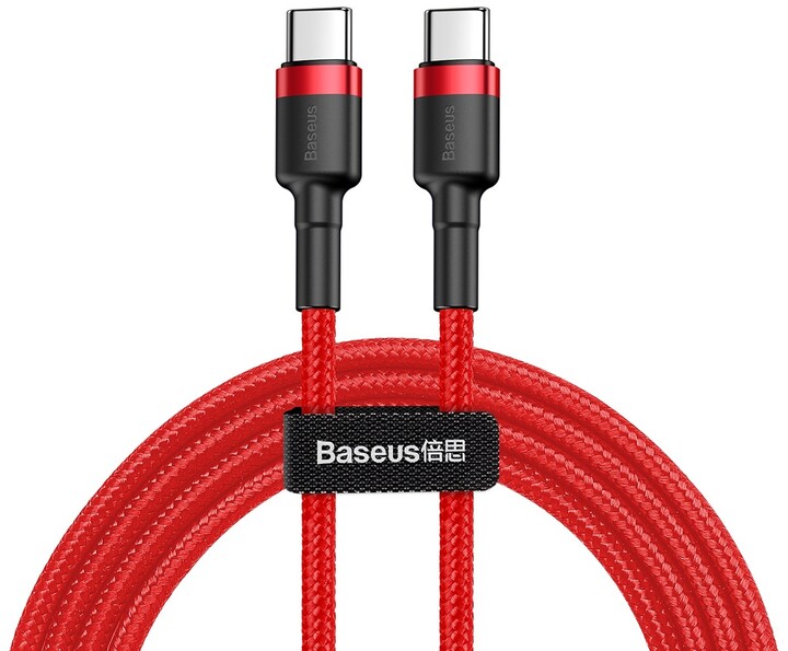 Baseus odolný kabel Series Type-C PD2.0 60W Flash Charge kabel (20V 3A) 1M, červená_1105821930