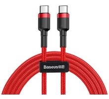 Baseus odolný kabel Series Type-C PD2.0 60W Flash Charge kabel (20V 3A) 1M, červená CATKLF-G09