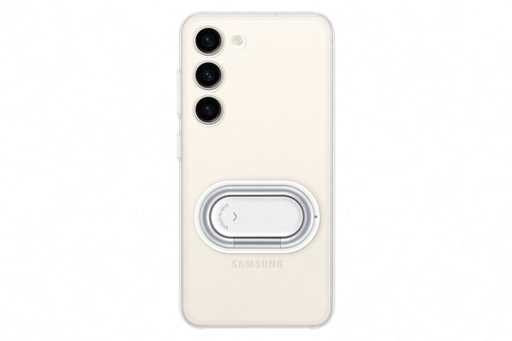 Samsung průhledný kryt s odnímatelným úchytem na příslušenství pro Galaxy S23, transparentní_1195492470