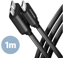 AXAGON kabel USB-C - micro USB 3.2 Gen 1 SPEED, 3A, 1m, černá BUMM3-CM10AB